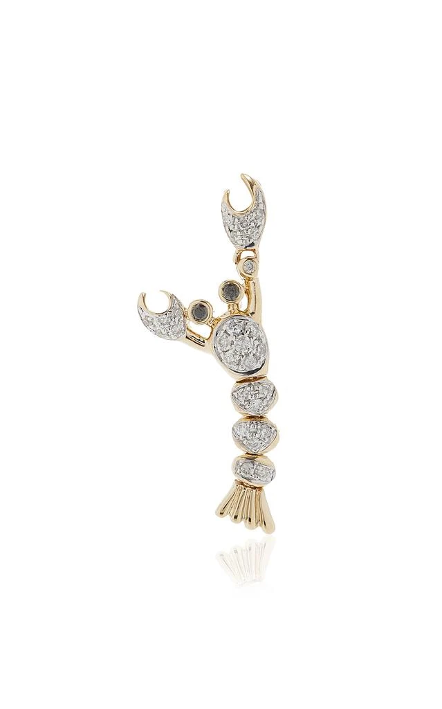 商品Yvonne Leon|Yvonne Leon - Lobster 9K Yellow Gold Diamond Single Earring - Yellow - OS - Moda Operandi - Gifts For Her,价格¥7249,第1张图片