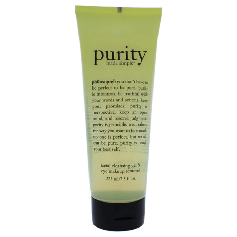 商品philosophy|Purity Made Simple Foaming Facial Cleansing Gel & Eye Makeup Remover by Philosophy for Women - 7.5 oz Makeup Remover,价格¥155,第1张图片