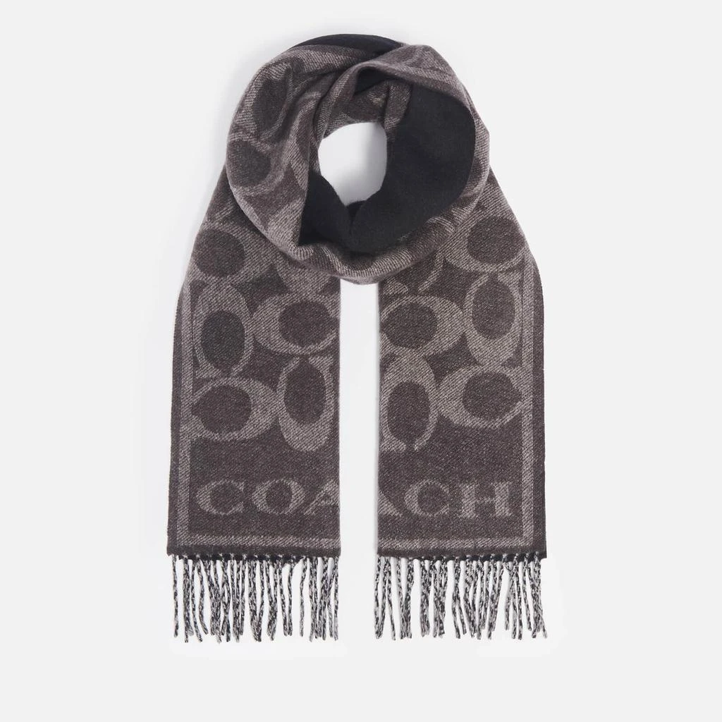 商品Coach|Coach Eve Signature C Reversible Muffler Cashmere-Jacquard Scarf,价格¥1243,第1张图片