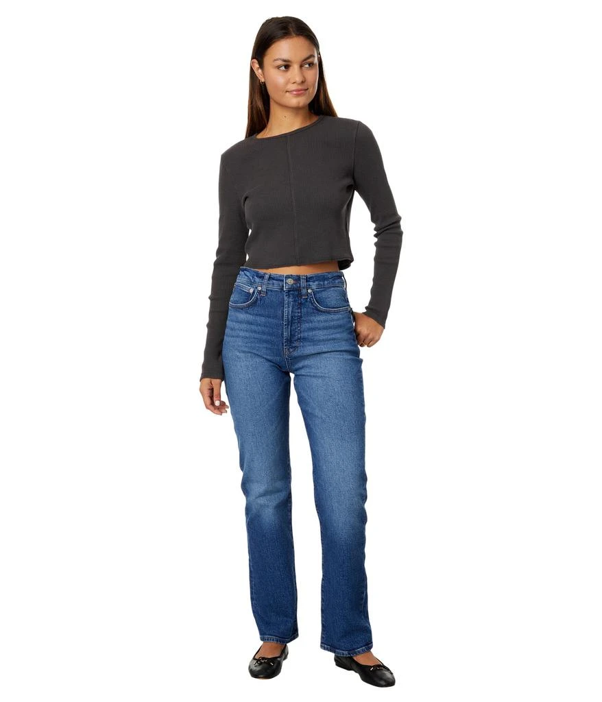商品Madewell|Waffle Knit Crewneck Crop Tee,价格¥219,第4张图片详细描述