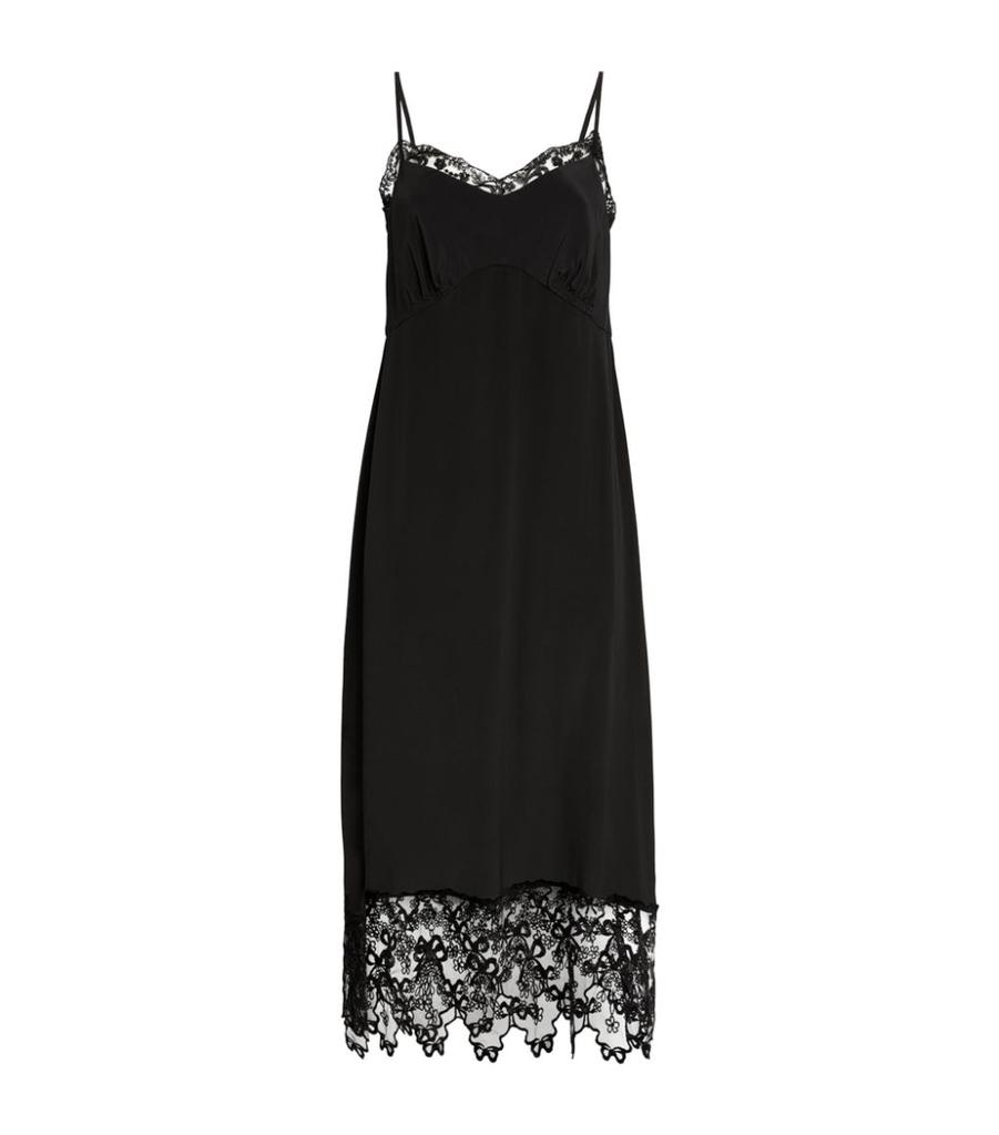 Lace-Trim Midi Dress商品第1张图片规格展示
