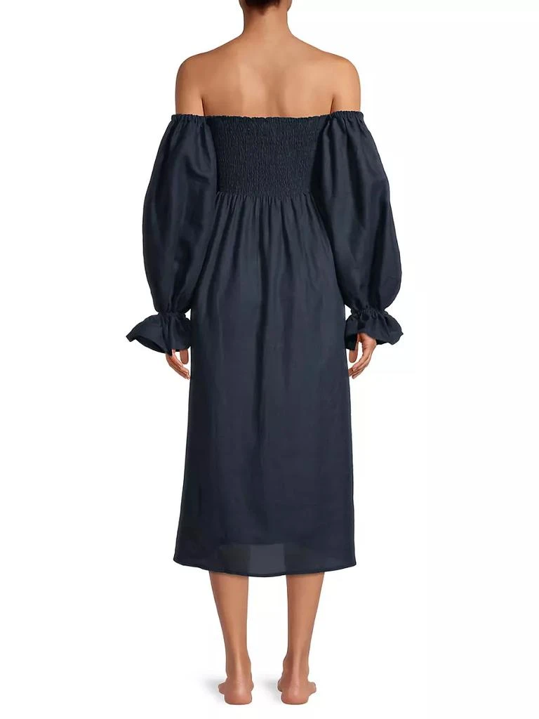 商品Sleeper|Atlanda Off-The-Shoulder Linen Dress,价格¥2337,第5张图片详细描述