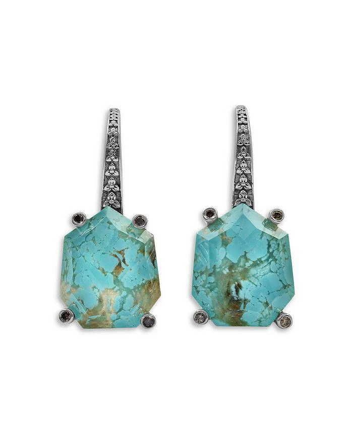 商品Stephen Dweck|Galactical Faceted Natural Quartz & Turquoise Earrings with Champagne Diamonds, 0.08 ct. t.w.,价格¥3700,第1张图片