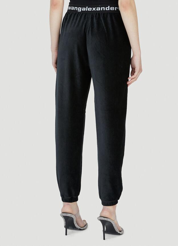 Velvet Track Pants in Black商品第4张图片规格展示