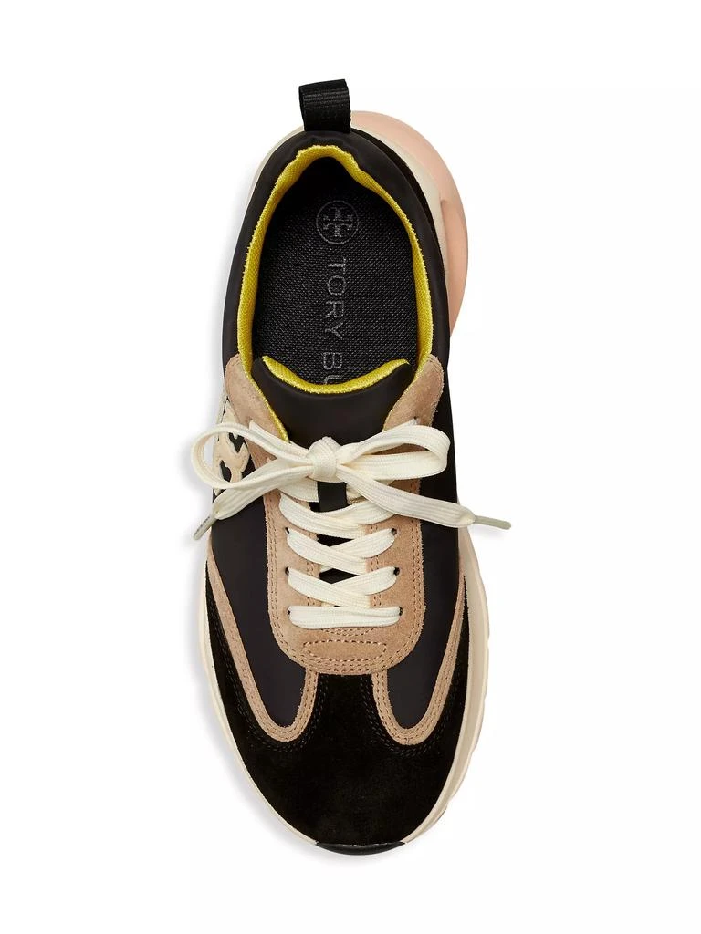 商品Tory Burch|Good Luck T-Logo Suede Sneakers,价格¥2075,第2张图片详细描述