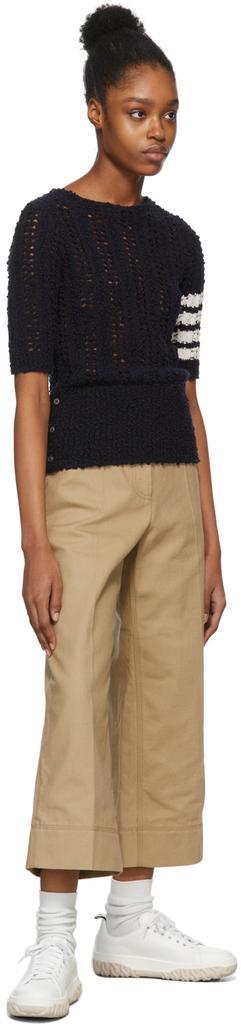 商品Thom Browne|Navy Open Knit Boucle Pullover,价格¥5694,第6张图片详细描述