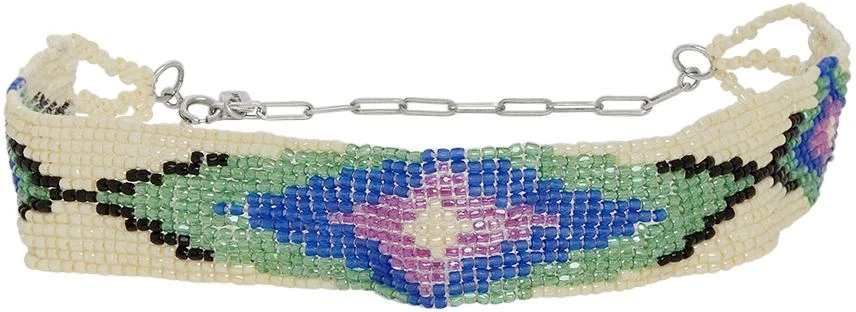 商品Isabel Marant|Off-White & Multicolor Beaded Choker,价格¥1259,第1张图片