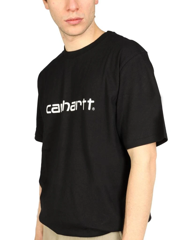 商品Carhartt|Carhartt WIP Logo Print Crewneck T-Shirt,价格¥204-¥276,第4张图片详细描述