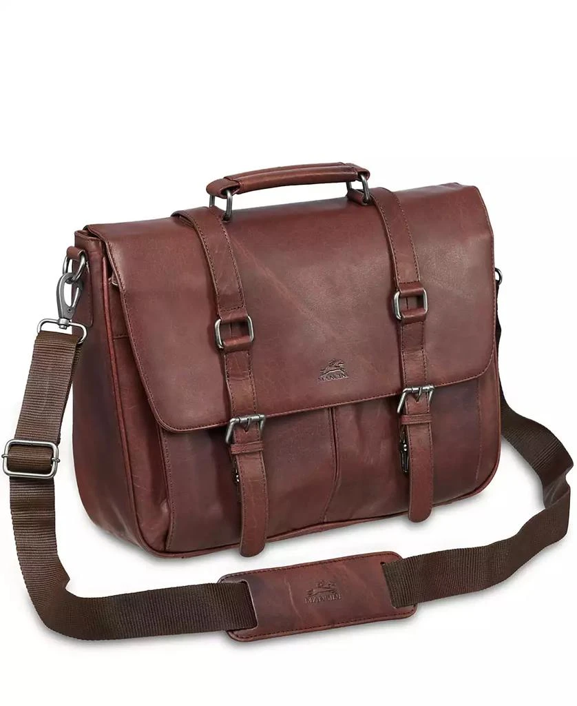 商品Mancini Leather Goods|Buffalo Collection Single Compartment Laptop Briefcase,价格¥1945,第4张图片详细描述