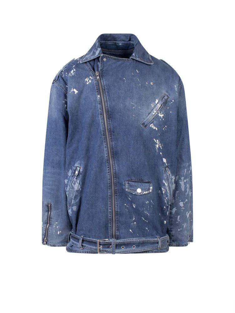 商品Martine Rose|Martine Rose Asymmetrical Zip Paint Splatter Detail Jacket,价格¥3884,第1张图片