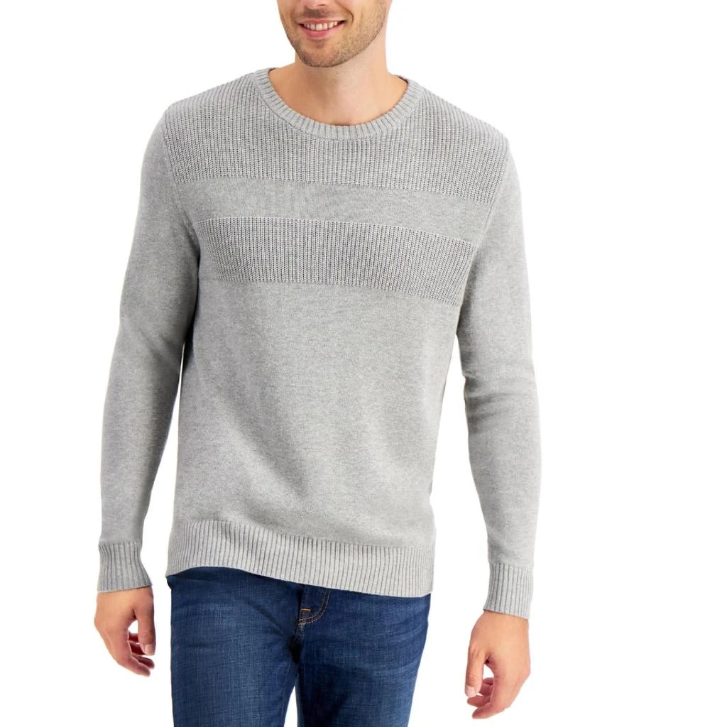 商品Club Room|Mens Cotton Ribbed Trim Sweater,价格¥231,第2张图片详细描述