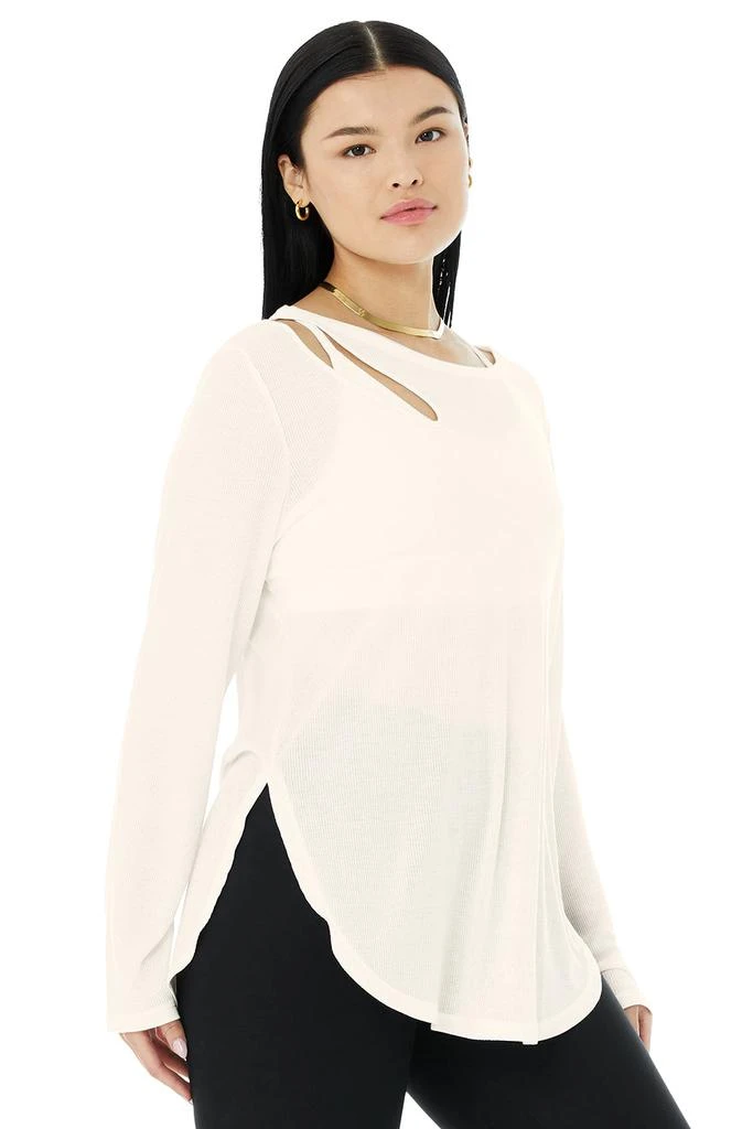 Ribbed Peak Long Sleeve - Ivory 商品