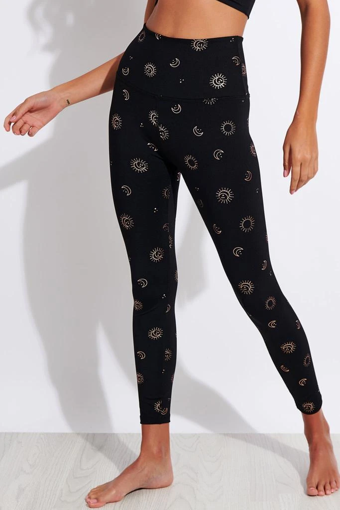 商品Beyond yoga|High Waisted Midi Legging - Black-Light Rose Gold Sun And Moon,价格¥767,第1张图片