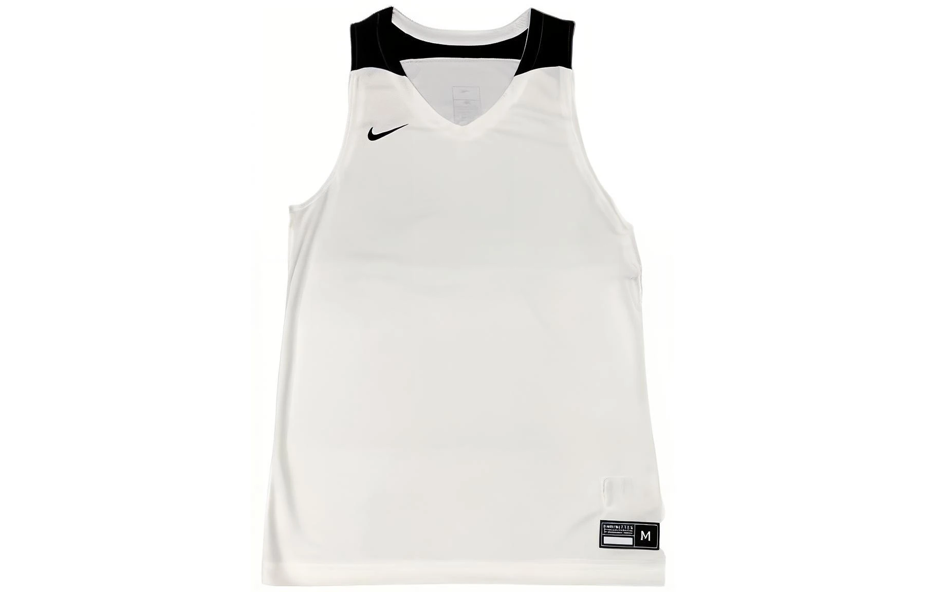 商品[国内直发] NIKE|[预售3天]纯色品牌Logo图案贴标印花V领吊带背心 男款 白色,价格¥250,第2张图片详细描述