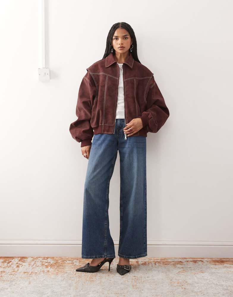 Lioness Lioness exclusive Vista leather look contrast stitch