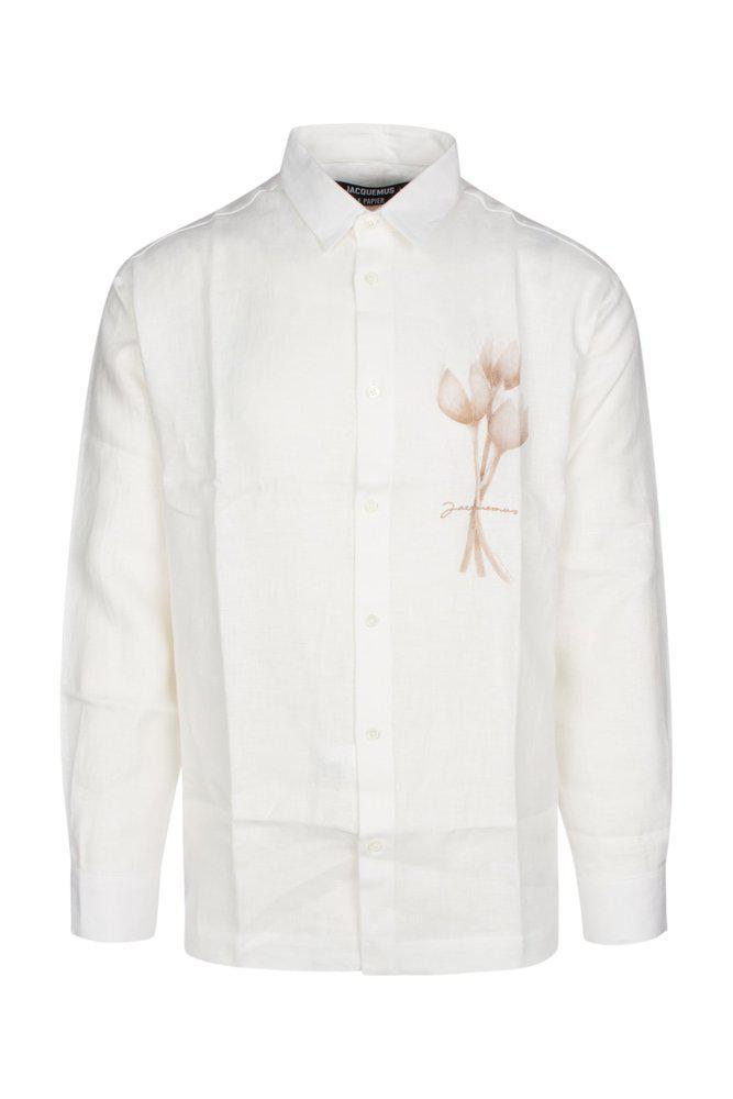 商品Jacquemus|Jacquemus La Chemise Baou Tulip-Printed Shirt,价格¥1839-¥2099,第1张图片
