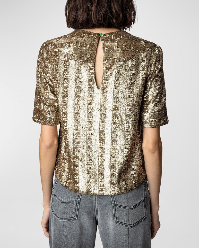 商品Zadig&Voltaire|Toysse Sequin Blouse,价格¥3565,第6张图片详细描述