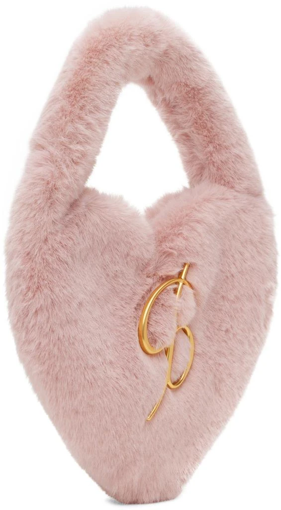 商品BLUMARINE|Pink Heart-Shaped 'B' Monogram Pin Bag,价格¥1825,第2张图片详细描述