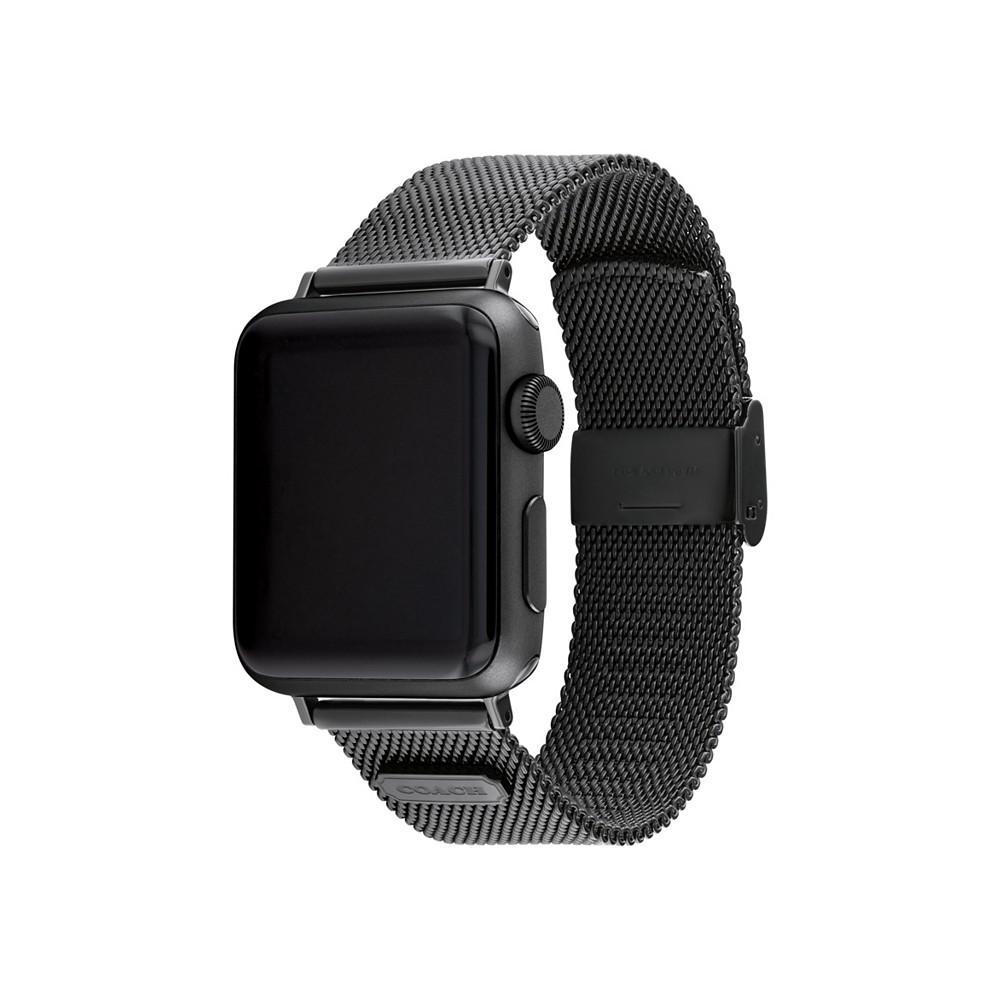 Black Stainless Steel Mesh Bracelet 38/40/41mm Apple Watch Band商品第3张图片规格展示