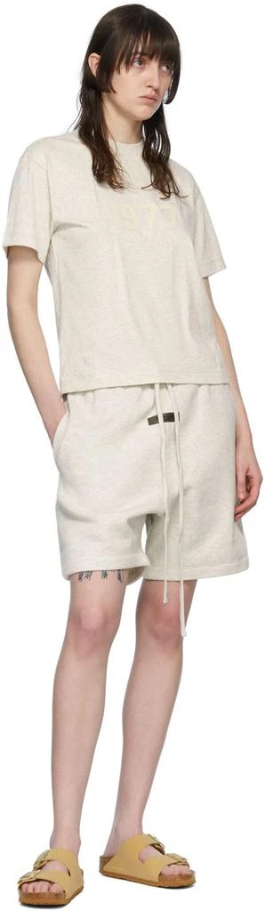 商品Essentials|Off-White Cotton Shorts,价格¥584,第4张图片详细描述