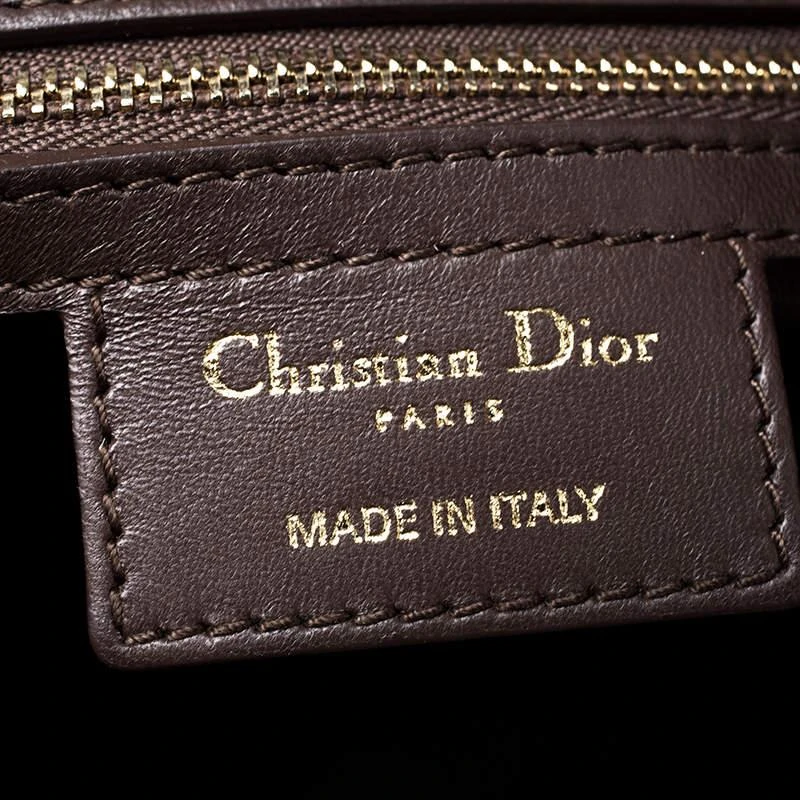 Dior Dark Brown Cannage Leather Granville Chain Link Tote 商品