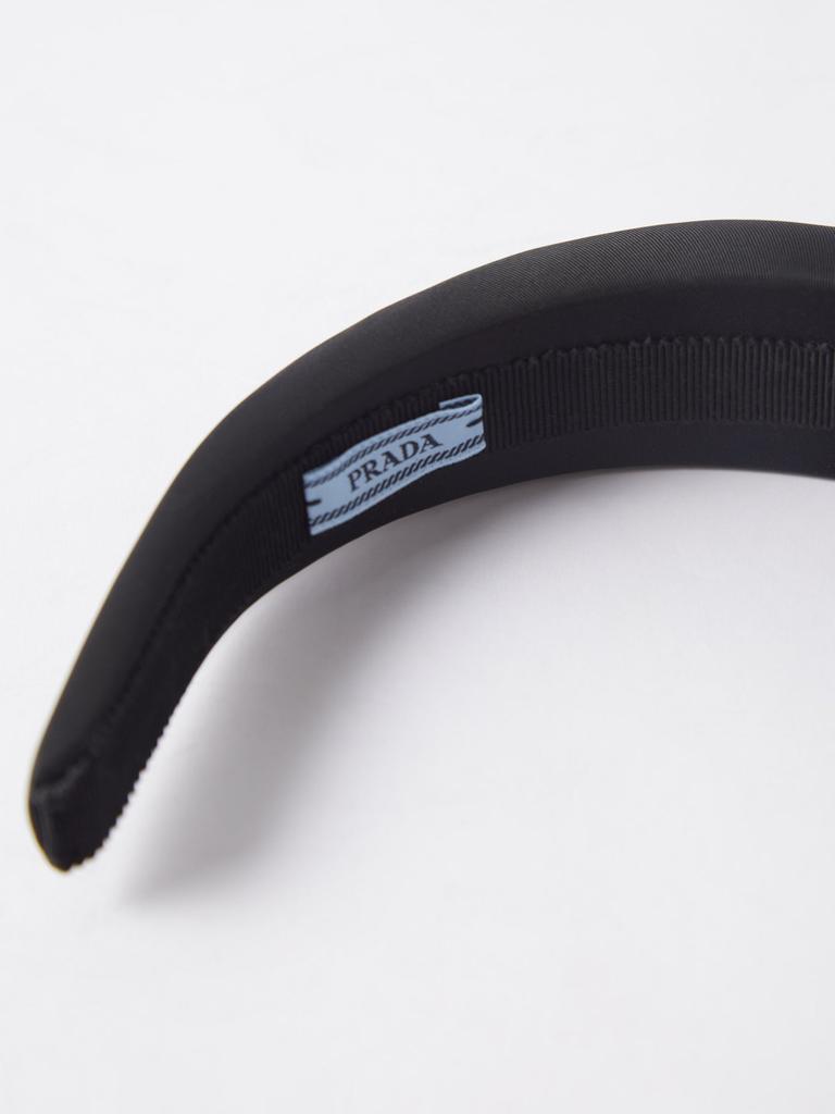 商品Prada|Triangle logo-plaque Re-Nylon headband,价格¥2730,第6张图片详细描述