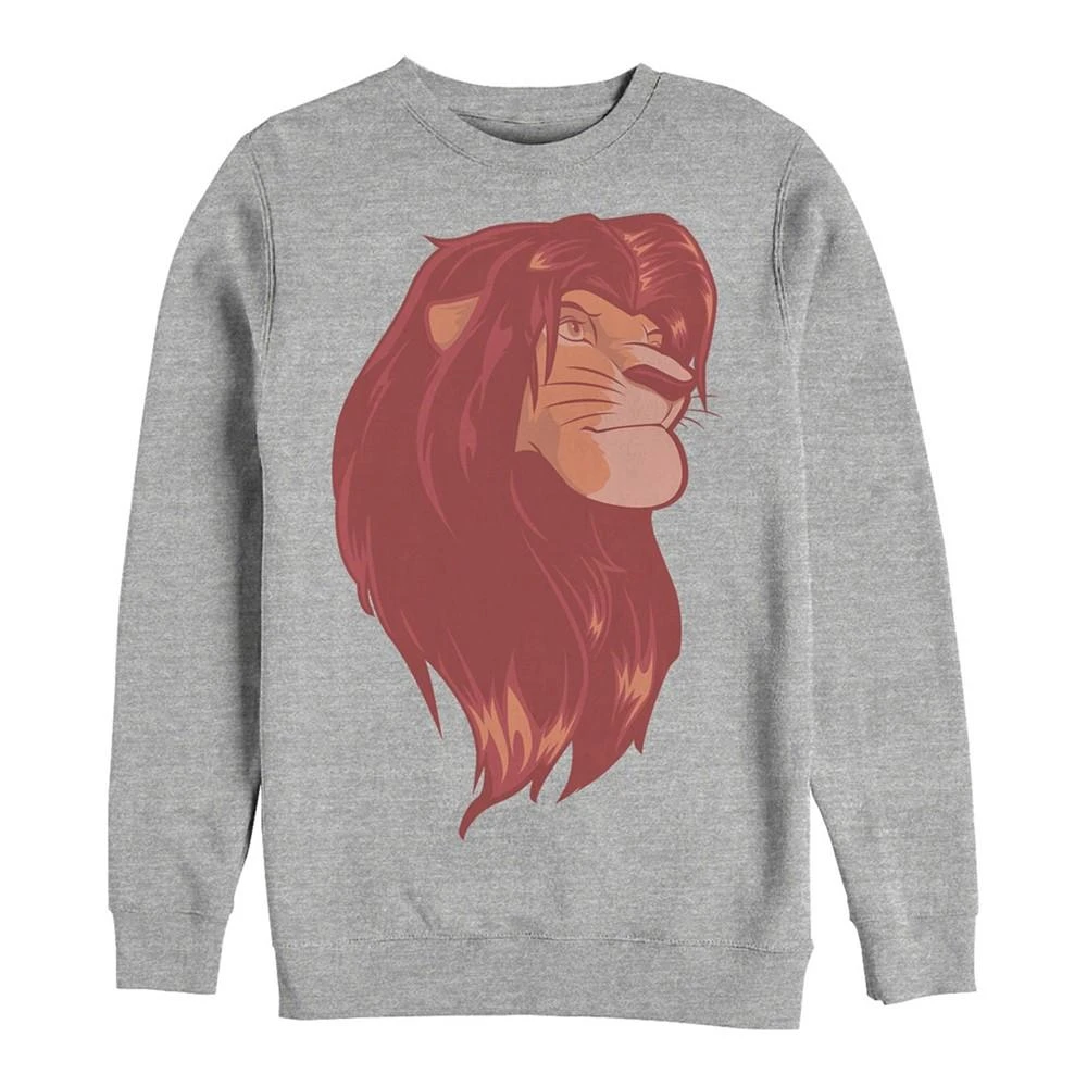 商品Disney|Disney Men's Lion King Simba Profile Portrait, Crewneck Fleece,价格¥339,第1张图片