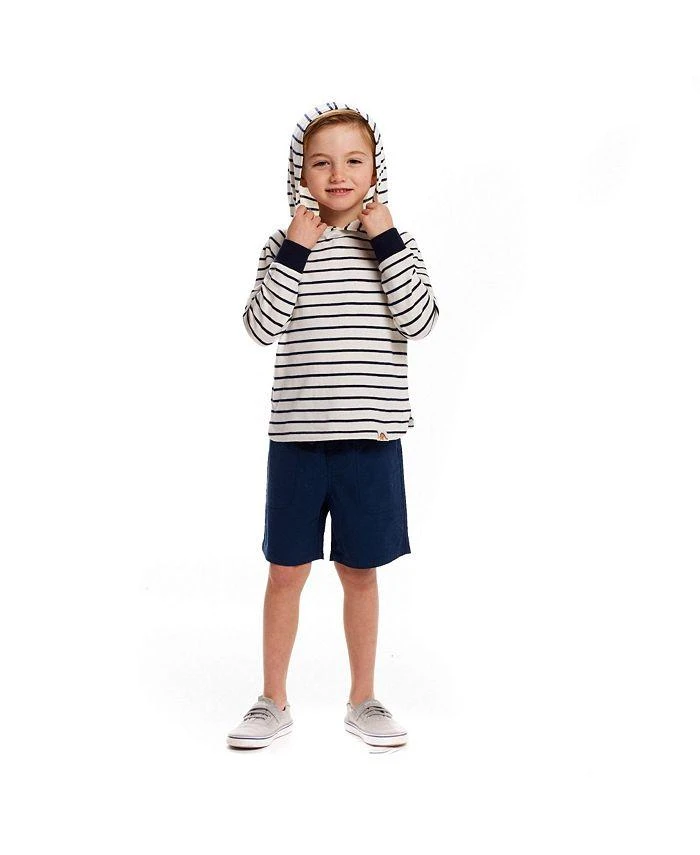 商品Andy & Evan|Boys' White Striped Knit Hoodie - Little Kid, Big Kid,价格¥299,第2张图片详细描述