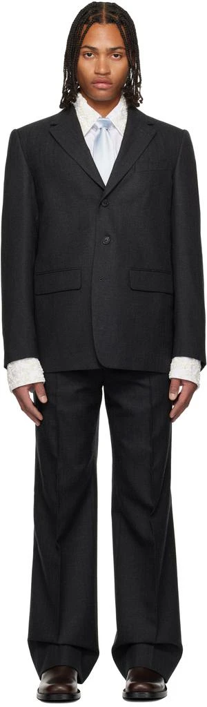商品Dries Van Noten|Gray Wool Two-Piece Suit,价格¥19896,第1张图片
