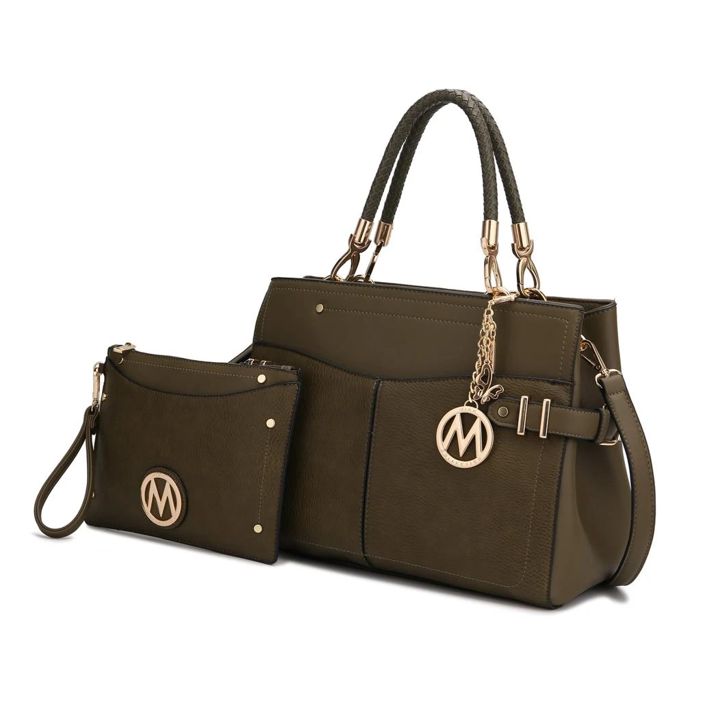Tenna Vegan Leather Women’s Satchel Bag with Wristlet 商品