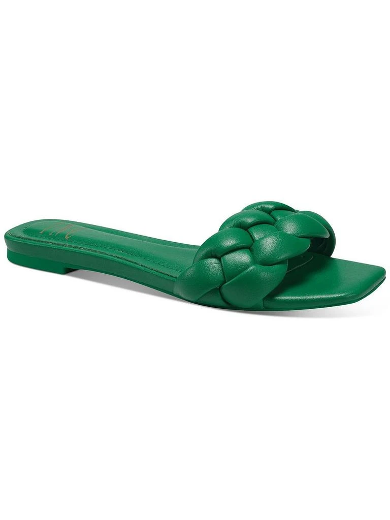 商品INC International|Partee Womens Faux Leather Slip On Slide Sandals,价格¥174,第1张图片