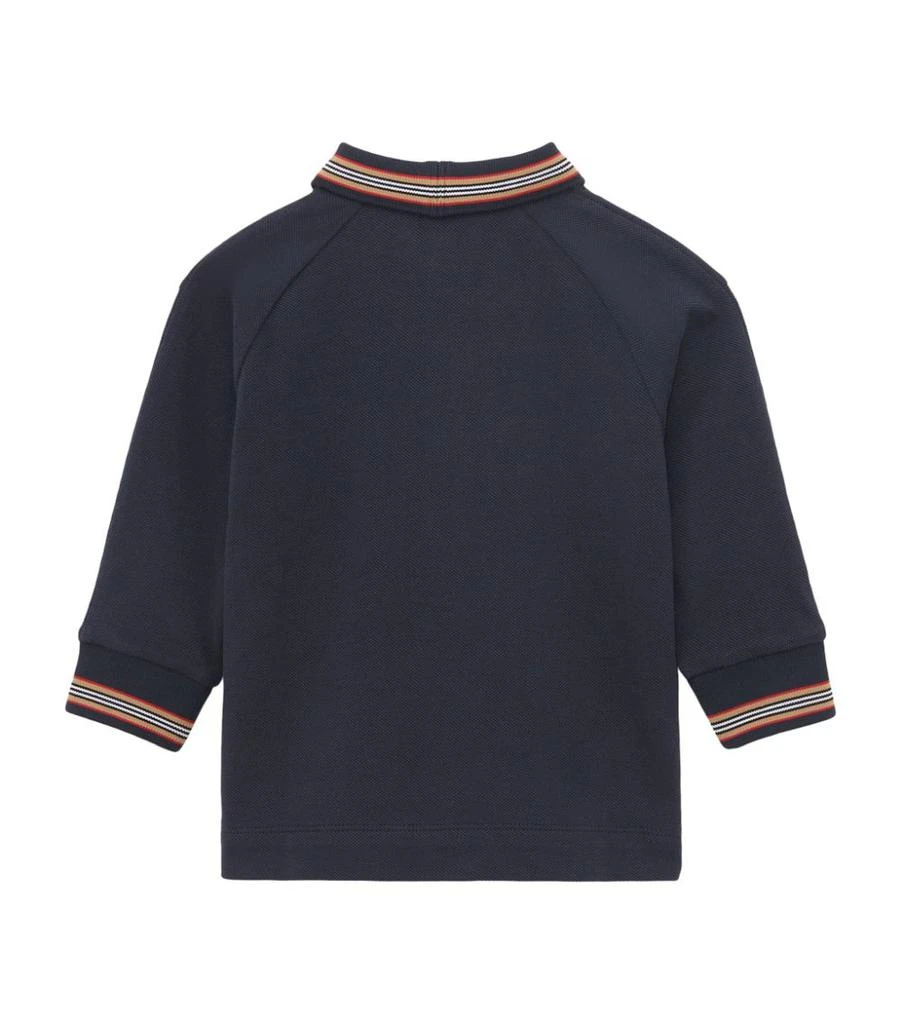 商品Burberry|Long-Sleeved Polo Shirt (6-24 Months),价格¥1468,第3张图片详细描述