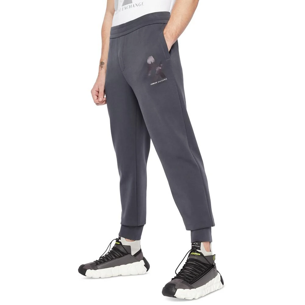 商品Armani Exchange|Men's Shiny Logo Drawstring Jogger Pants,价格¥682,第1张图片