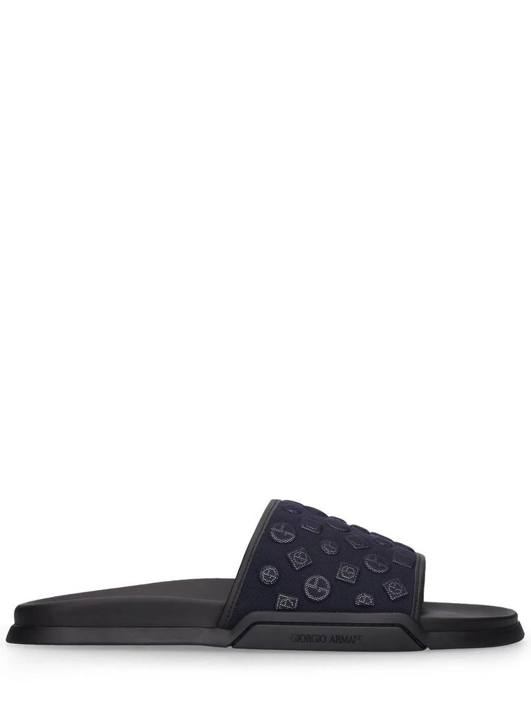 商品Giorgio Armani|Logo Slip On Sandals,价格¥2224,第1张图片