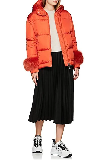 商品Moncler|Effraie Fur-Cuff Down-Quilted Puffer Jacket,价格¥4502,第2张图片详细描述