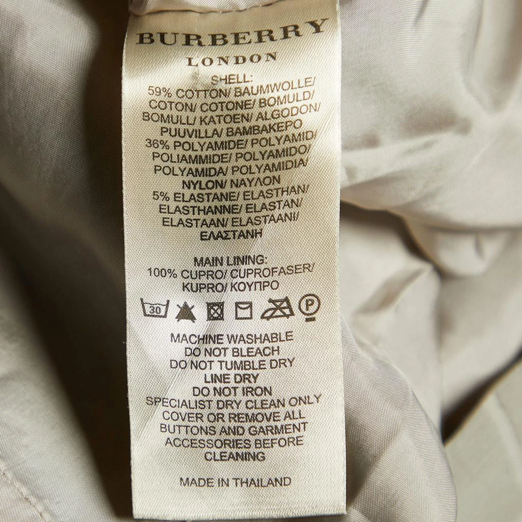 商品[二手商品] Burberry|Burberry Grey Checked Cotton Blend Ruffled Detail Belted Shirt Dress S,价格¥2690,第5张图片详细描述