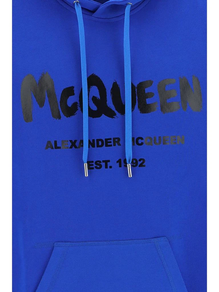 商品Alexander McQueen|Alexander McQueen Logo Printed Drawstring Hoodie,价格¥2879,第3张图片详细描述