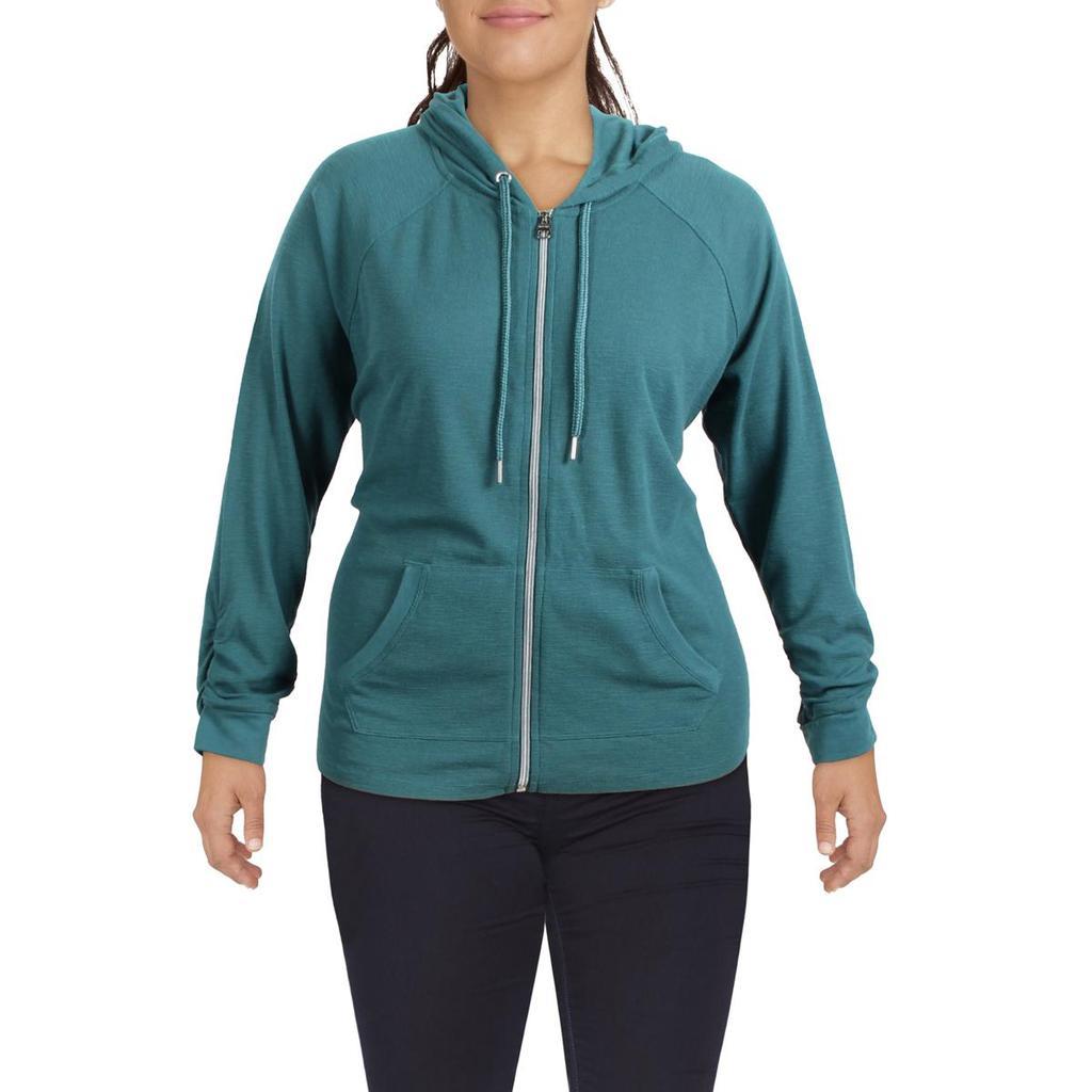 商品Calvin Klein|Calvin Klein Performance Womens Plus Drawstring Knit Zip Hoodie,价格¥263,第4张图片详细描述