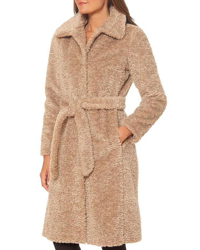 商品Vince Camuto|Faux Fur Teddy Wrap Coat,价格¥1038,第3张图片详细描述