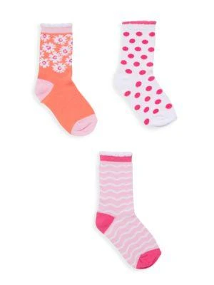 商品Isaac Mizrahi Loves Crayola|Isaac Mizrahi x Crayola Little Girl's & Girl's 3-Pack Socks,价格¥48,第1张图片