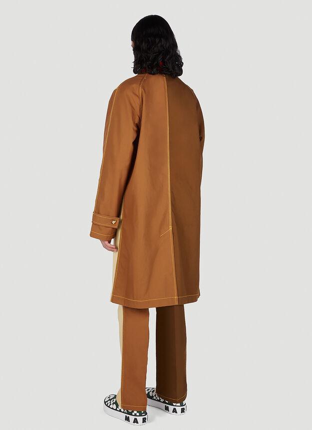 Colour Block Panel Coat in Brown商品第4张图片规格展示