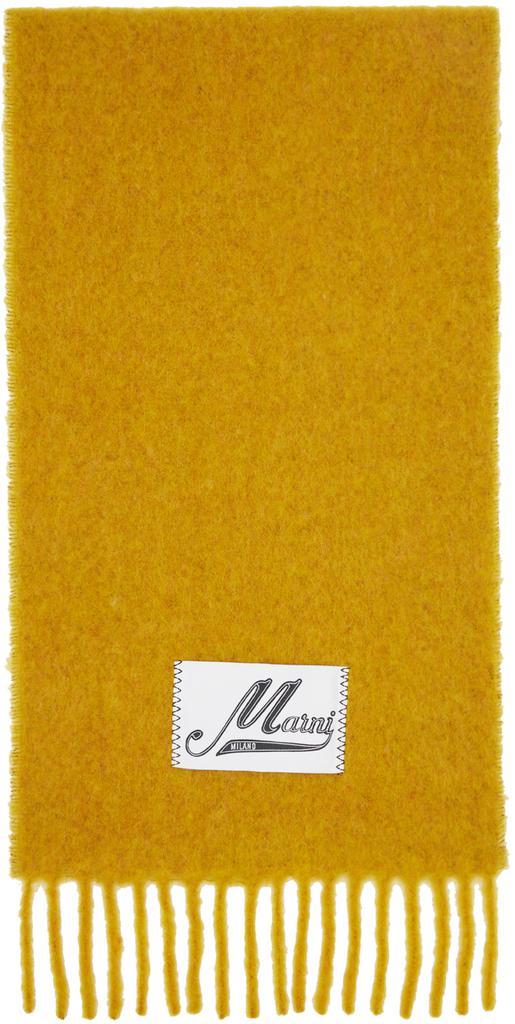 商品Marni|Yellow Brushed Scarf,价格¥2937,第1张图片