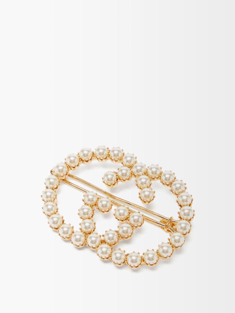 GG faux pearl-embellished hair clip商品第1张图片规格展示