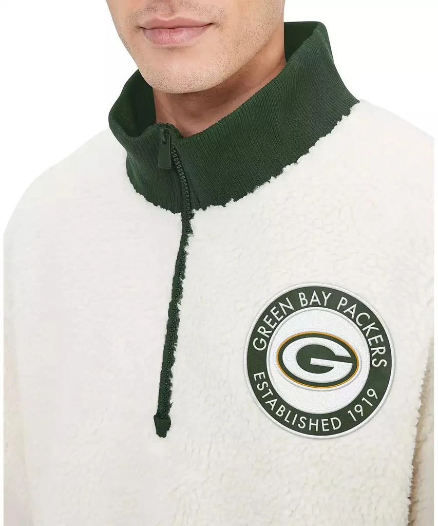 商品Tommy Hilfiger|Men's Cream Green Bay Packers Jordan Sherpa Quarter-Zip Sweatshirt,价格¥674,第4张图片详细描述