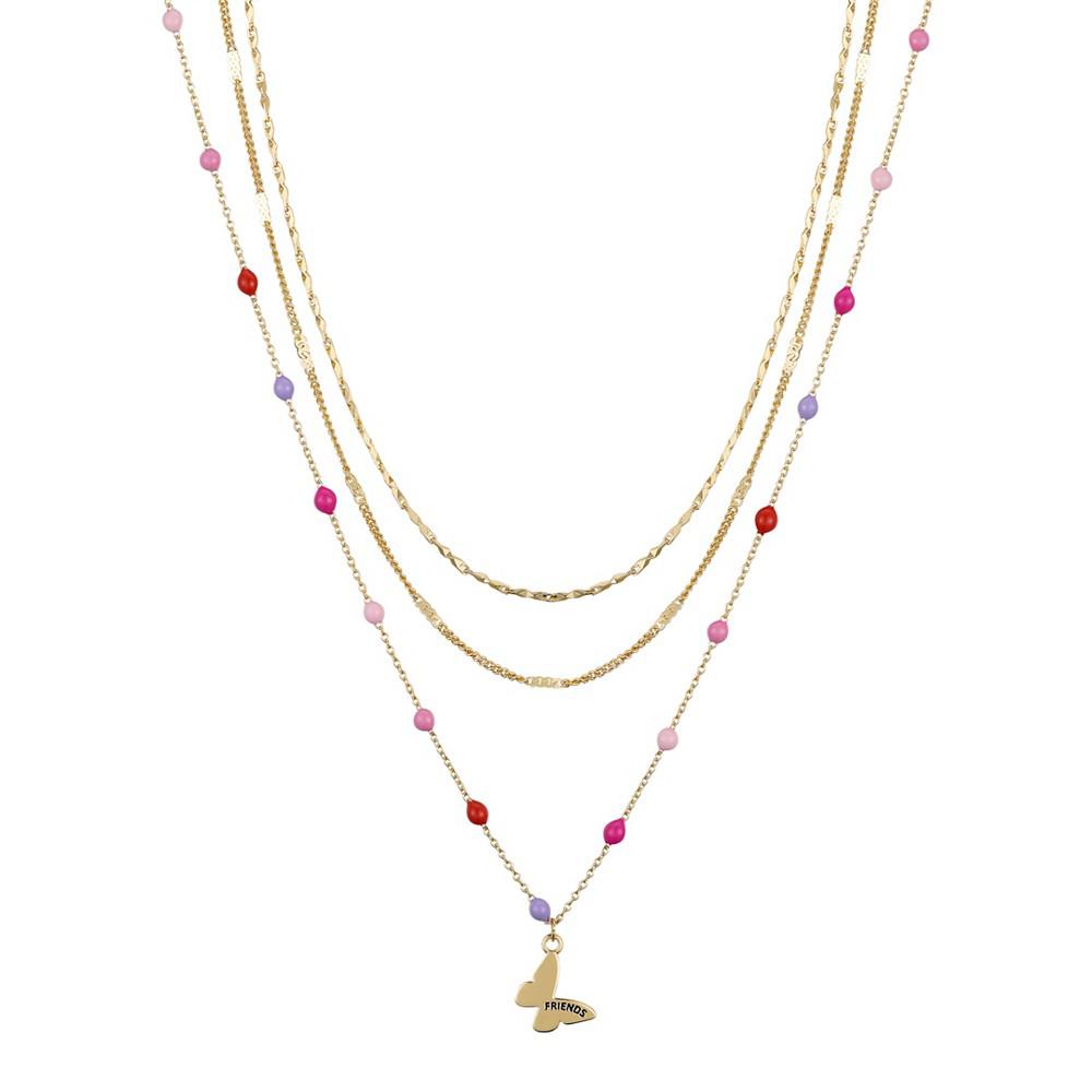 14K Gold Flash-Plated Butterfly  Necklace Set商品第1张图片规格展示
