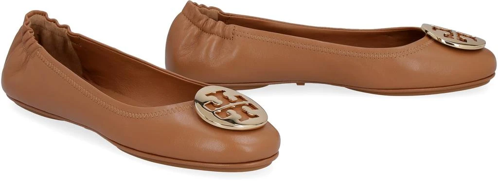 商品Tory Burch|Tory Burch Minnie Travel Leather Ballet Flats,价格¥2176,第3张图片详细描述