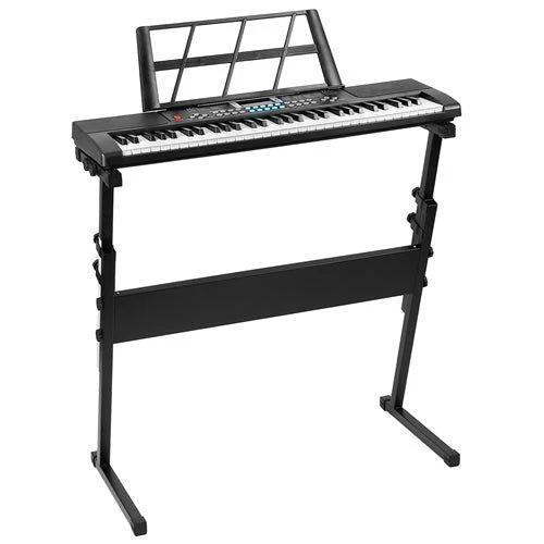 商品Fresh Fab Finds|61 Keys Digital Music Electronic Keyboard Electric Musical Piano Instrument Kids Learning Keyboard w/ Stand Microphone For Beginners Black,价格¥846,第1张图片