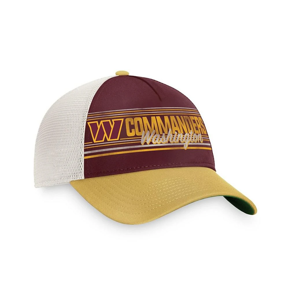 商品Fanatics|Men's Branded Burgundy, Gold Washington Commanders True Classic Retro Trucker Snapback Hat,价格¥190,第3张图片详细描述