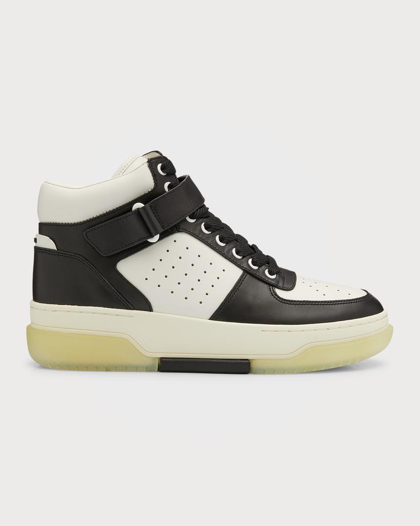 Men's Stadium Bicolor Leather High-Top Sneakers商品第1张图片规格展示