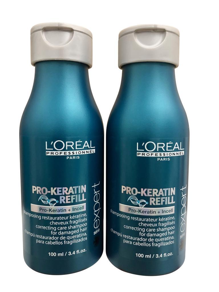 商品L'Oreal Paris|L'Oreal Pro Keratin Refill Travel Shampoo 3.4 OZ Set of Two,价格¥99,第1张图片